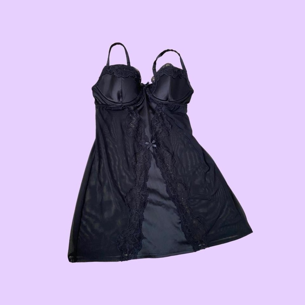 Black Lingerie Short Dress Teddy 🔥